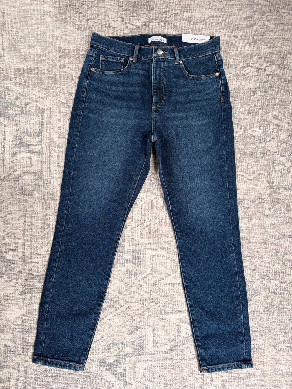 LOFT High Waist Skinny Ankle Jeans Size 29/8P Dark Wash NWT